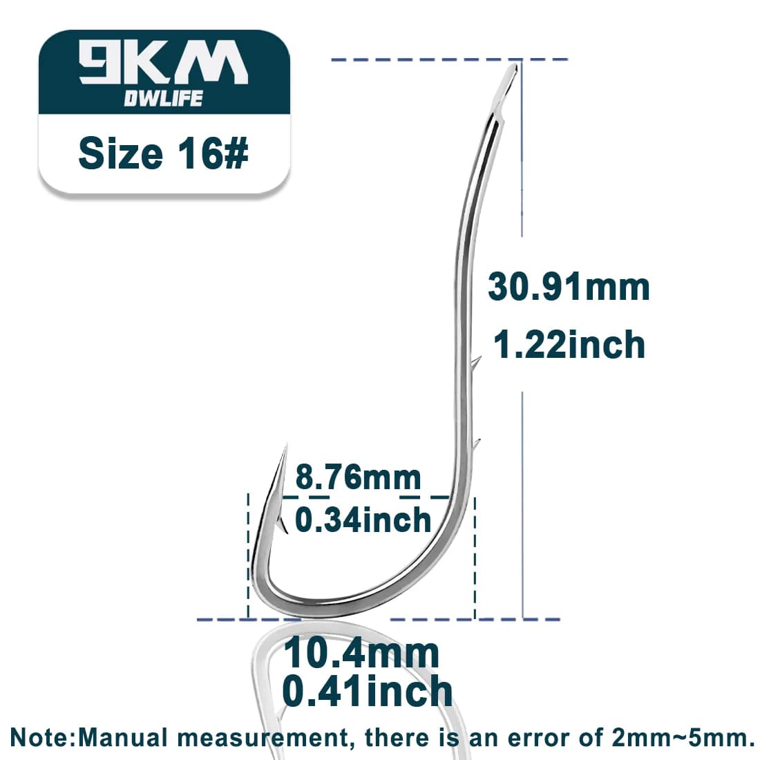 Szem nélküli csalitartó élőcsali horog, 25-100 db